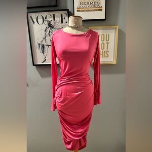 Ellashé Chic Pink Long Sleeve Dress